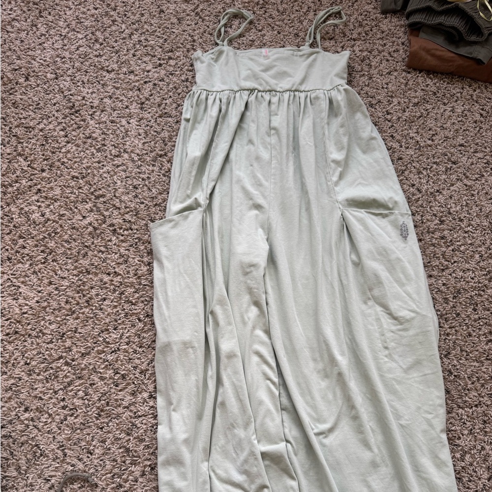 FP Movement by Free People Hot Shot Light Green Jumpsuit